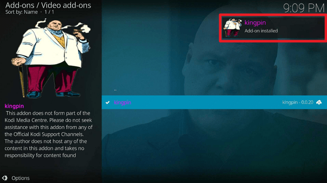 Install Kingpin Kodi Addon on Firestick step 23