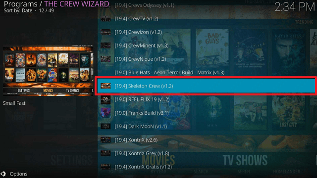 Install Skeleton Crew Kodi Build on Firestick step 27