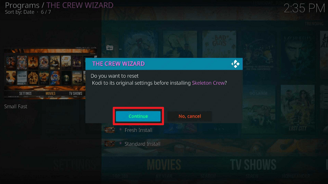 Install Skeleton Crew Kodi Build on Firestick step 29