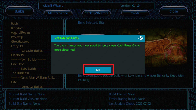 Install Elite Kodi Build on Firestick step 29