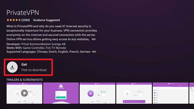step 4 Install PrivateVPN On A Firestick