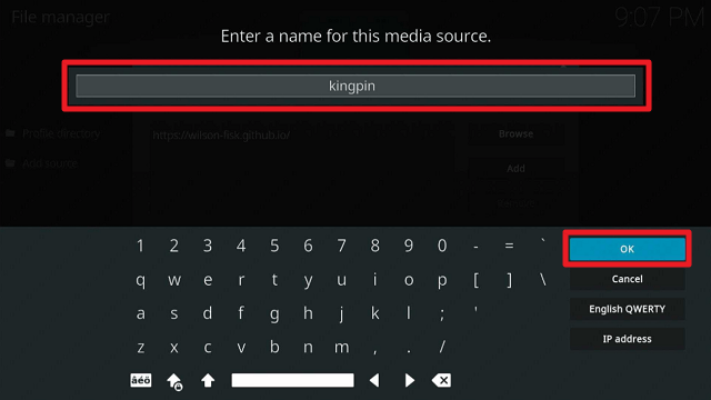 Install Kingpin Kodi Addon on Firestick step 9