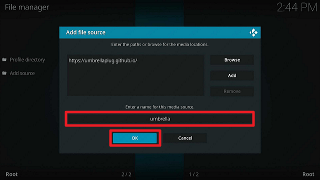 Install Umbrella Kodi Addon on Firestick step 9