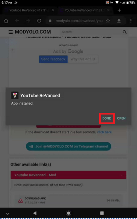 step 10 Install YouTube ReVanced on Android