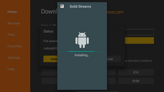 step 17 Install Solid Streamz on Firestick
