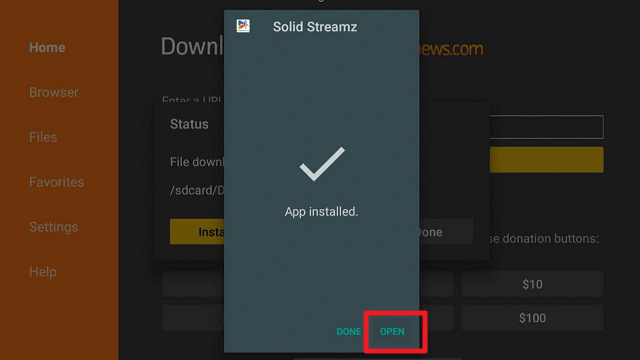 step 18 Install Solid Streamz on Firestick