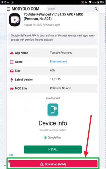 step 3 Install YouTube ReVanced on Android