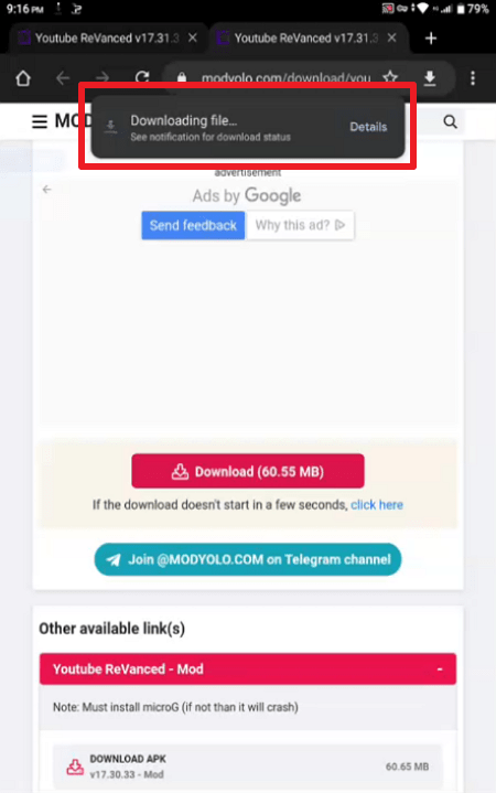step 6 Install YouTube ReVanced on Android