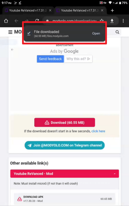 step 7 Install YouTube ReVanced on Android