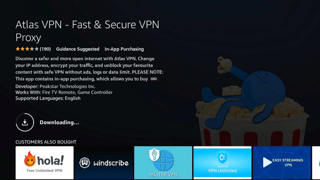 step 5 Install Atlas VPN on Firestick