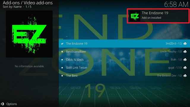 Install EndZone Kodi Addon on Firestick step 22