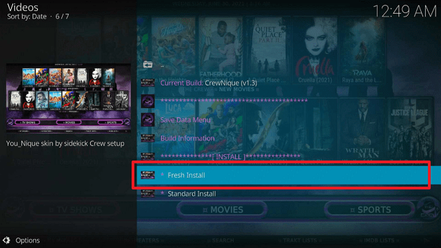 step 25 Install CrewNique Kodi Build on Firestick
