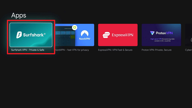 Surfshark VPN on Google Chromecast step 3
