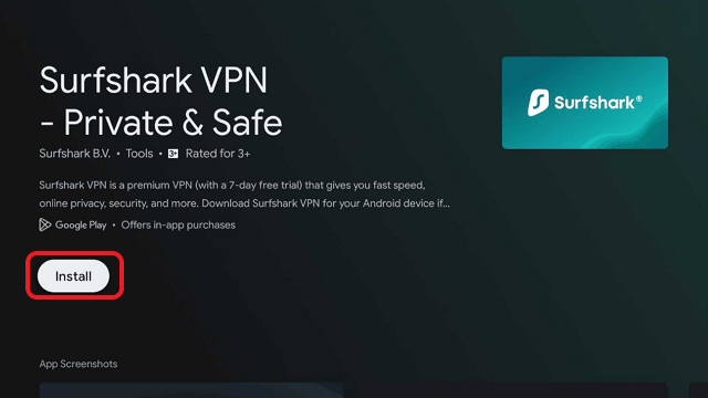 Surfshark VPN on Google Chromecast step 4