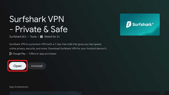 Surfshark VPN on Google Chromecast step 6