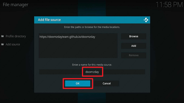 Install Nova TV Kodi Build on Firestick step 9
