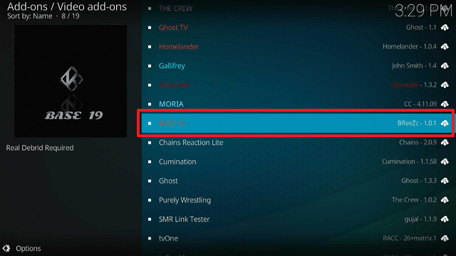 Base 19 Kodi Addon