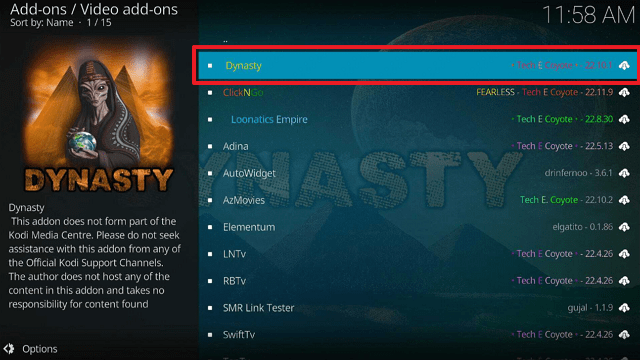 Dynasty Kodi Addon