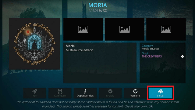 Moria Kodi Addon