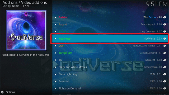 KodiVerse Kodi Addon