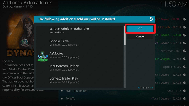 Dynasty Kodi Addon