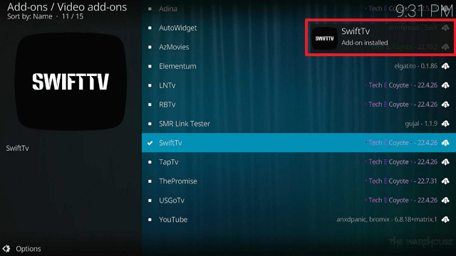 SwiftTv Kodi Addon