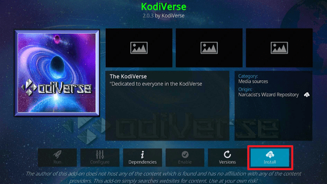 KodiVerse Kodi Addon