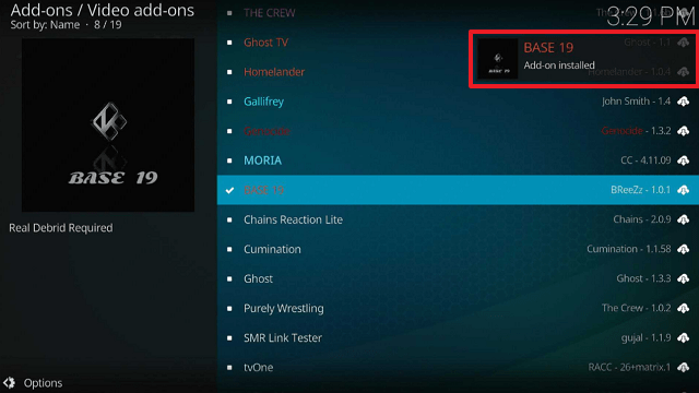Base 19 Kodi Addon