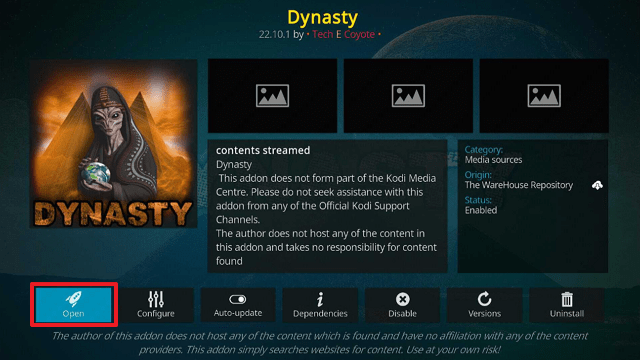 Dynasty Kodi Addon