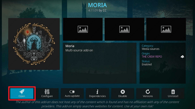 Moria Kodi Addon