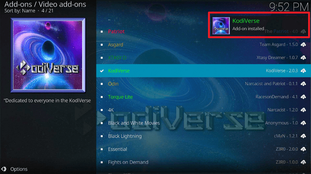KodiVerse Kodi Addon
