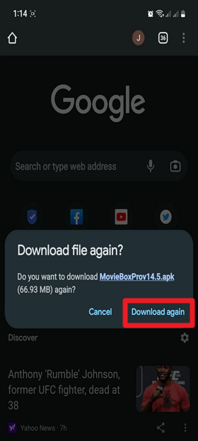 MovieBoxPro on Mobile Android