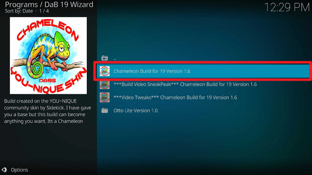 Chameleon Kodi Build