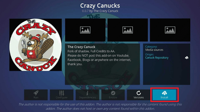 Crazy Canucks Kodi Addon