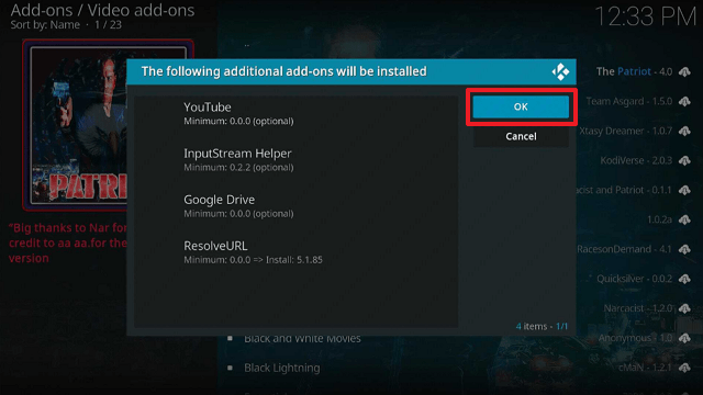 Patriot Kodi Addon