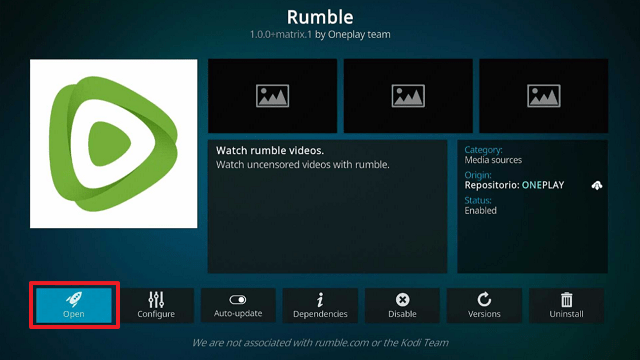 Rumble Kodi Addon