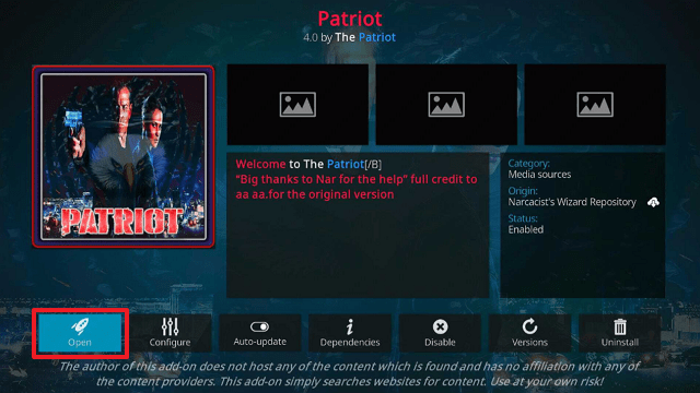 Patriot Kodi Addon