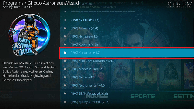 Konfusion Kodi Build