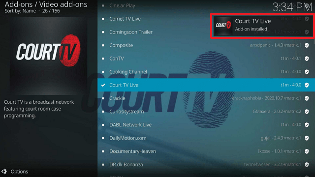 Court TV Live Kodi Addon