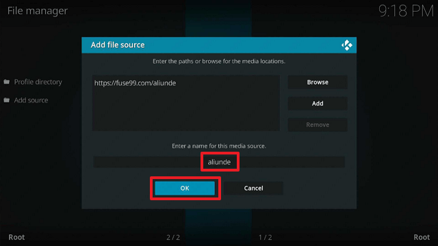 Aliunde K19 Kodi Addon