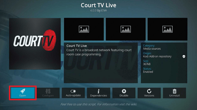 Court TV Live Kodi Addon
