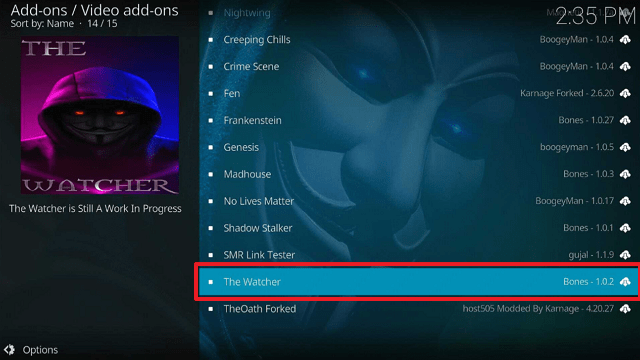 The Watcher Kodi Addon