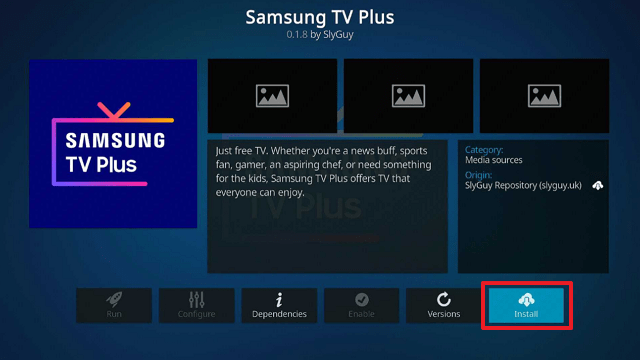 Samsung TV Plus Kodi Addon