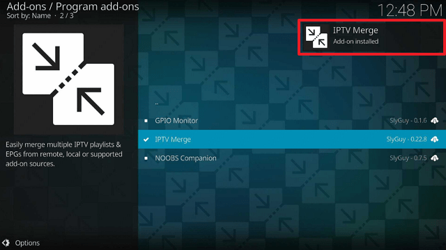 IPTV Merge Kodi Addon