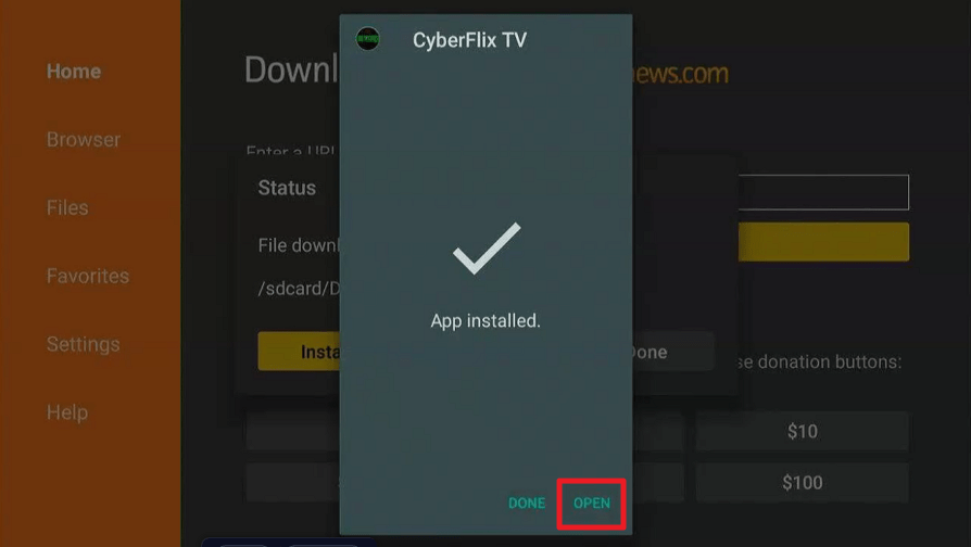 Install CyberFlix on Firestick