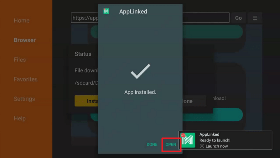 Install AppLinked on my Firestick step 18