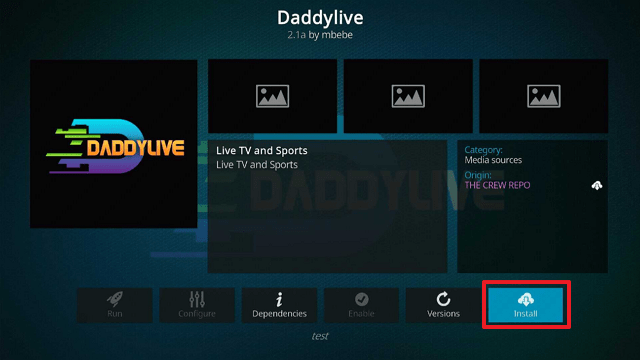 Daddylive Kodi Addon