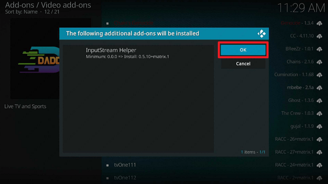 Daddylive Kodi Addon