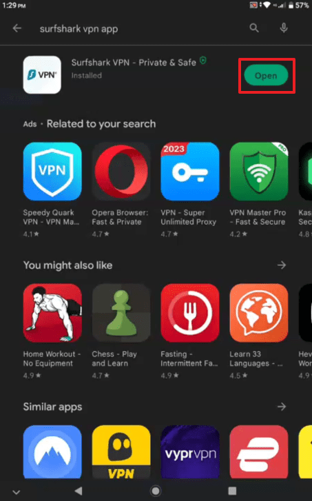 Surfshark VPN on Your Android