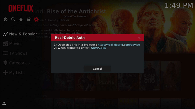 Use OneFlix Kodi Build With Real-Debrid